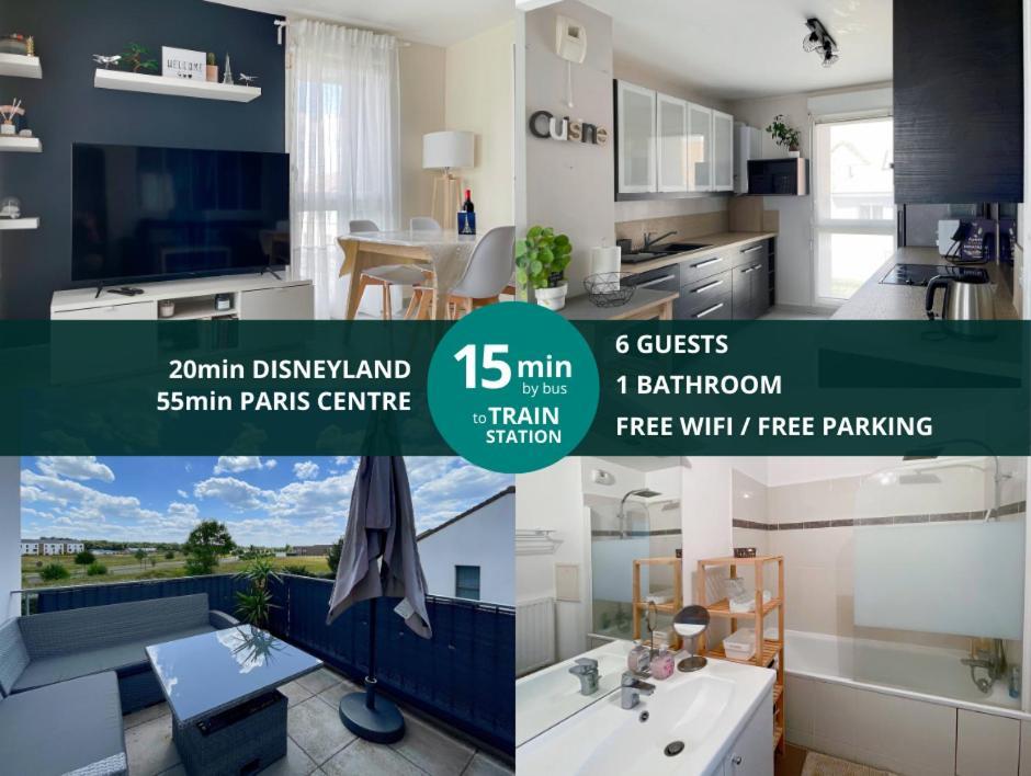 Le Chanteloupien - Appartement Pour 6 Proche Disneyland Paris Exterior foto